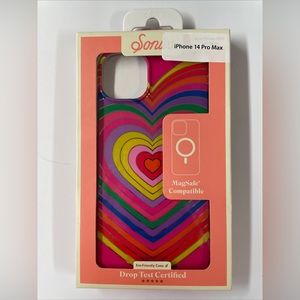 Sonix Case for iPhone 14 Pro Max MagSafe drop tested Rainbow Hearts Brand New